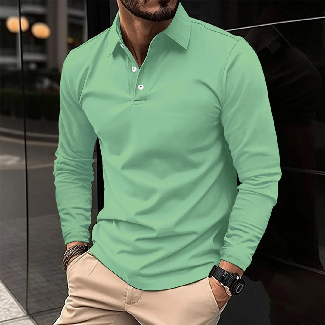 Polo a Manica Lunga con Colletto Classico