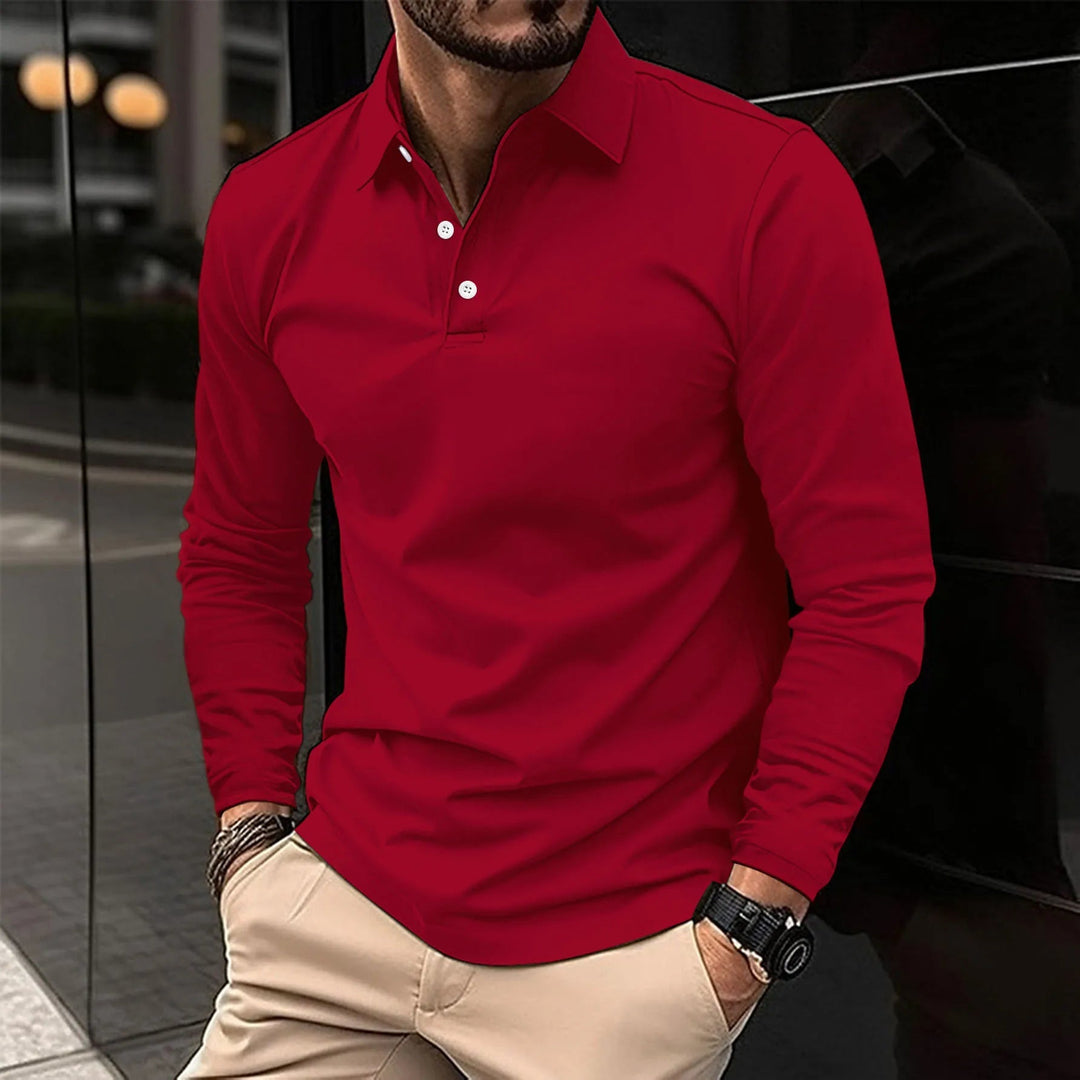 Polo a Manica Lunga con Colletto Classico