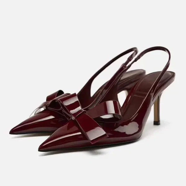 Décolleté Slingback con Fiocco e Punta Affusolata