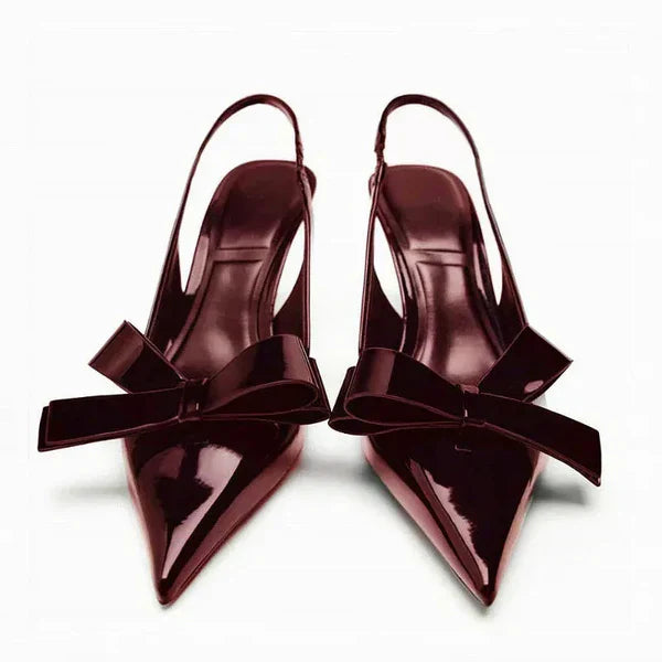 Décolleté Slingback con Fiocco e Punta Affusolata