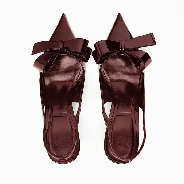 Décolleté Slingback con Fiocco e Punta Affusolata