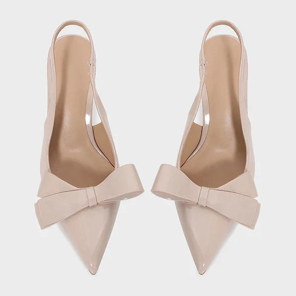 Décolleté Slingback con Fiocco e Punta Affusolata