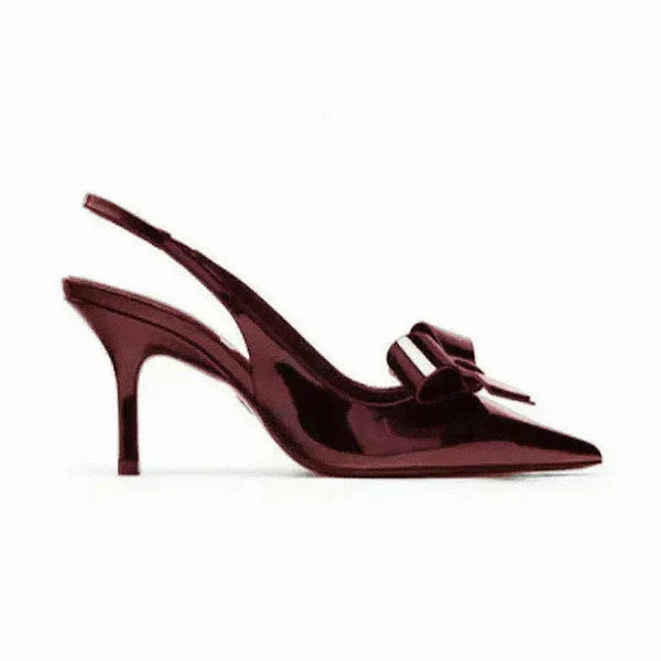 Décolleté Slingback con Fiocco e Punta Affusolata