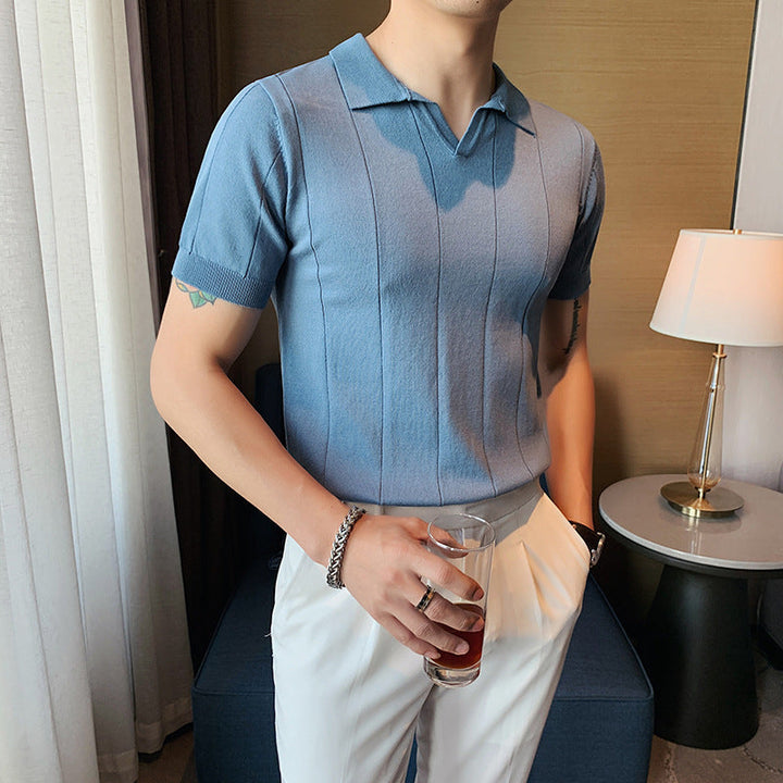 Polo a Maglia con Scollo a V