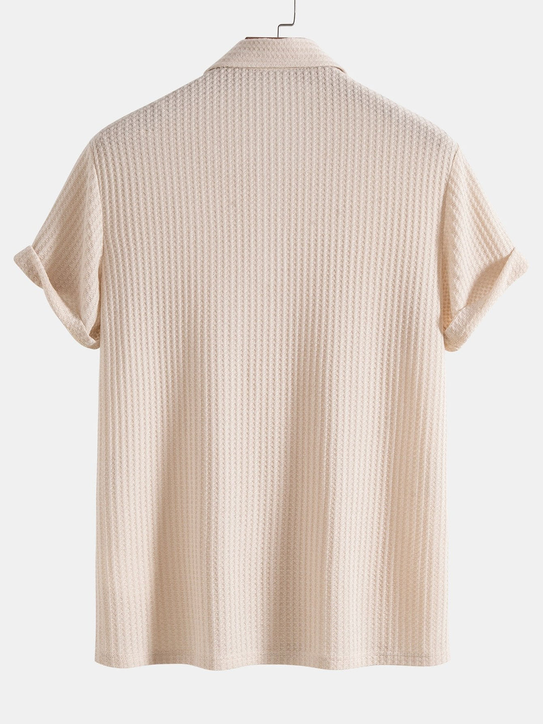 Polo a Maglia Waffle a Manica Corta