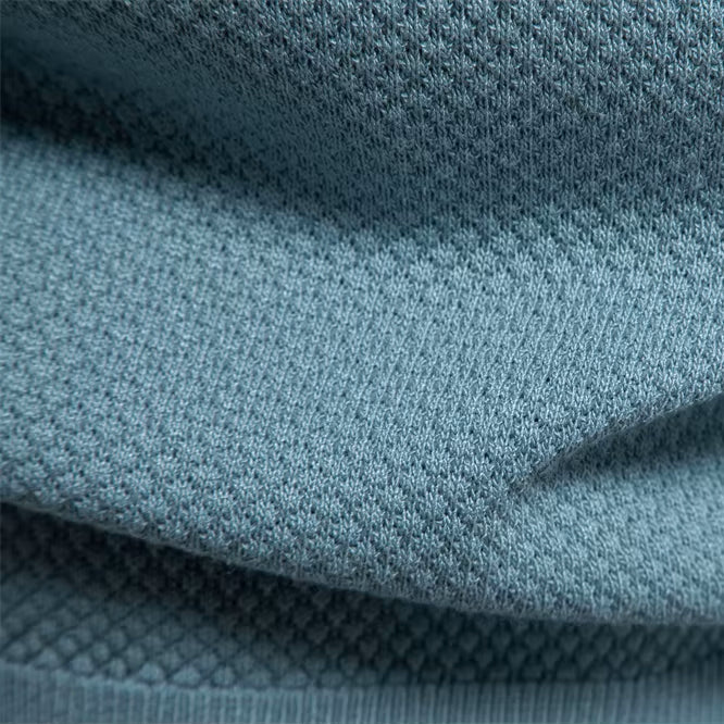 Polo a Maglia Traforata Senza Bottoni