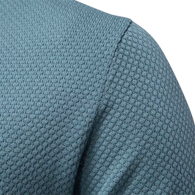 Polo a Maglia Traforata Senza Bottoni